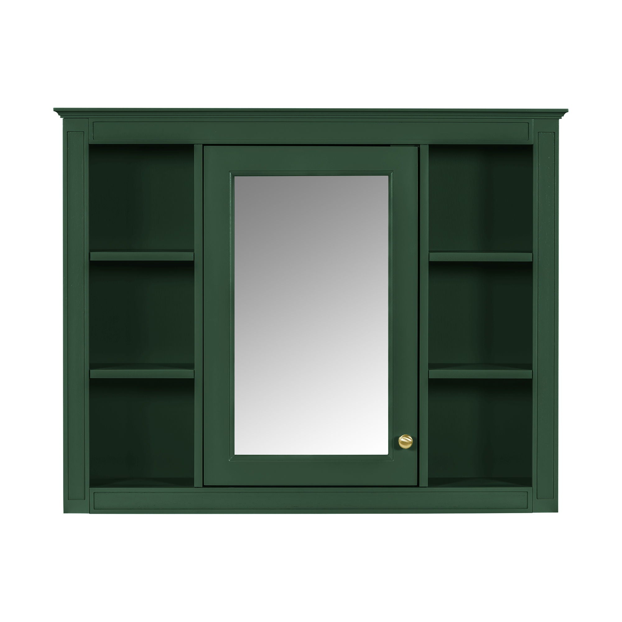 Bathroom Vanity With Mirror Cabinet, Single Sink With 2 Soft Closing Doors And 4 Drawers
