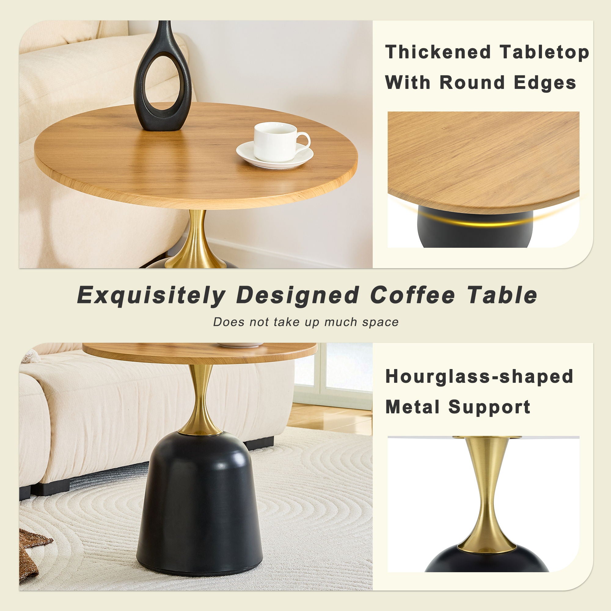 Nordic Circular Coffee Table For Living Room