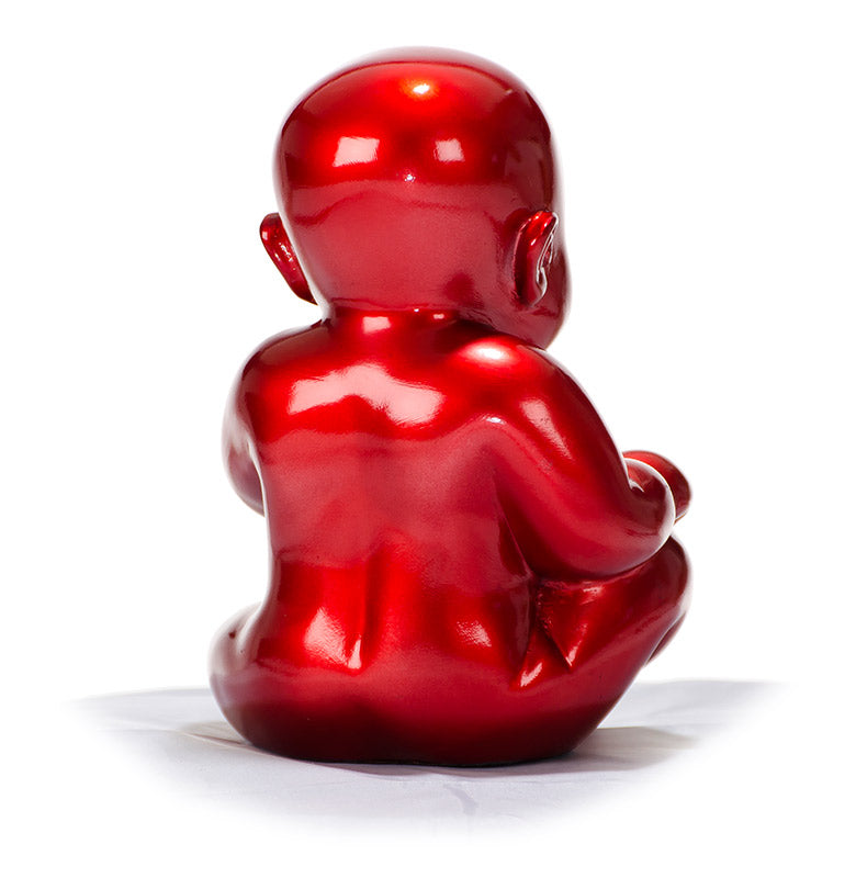 XD00584 Modern Red Baby Sitting Sculpture