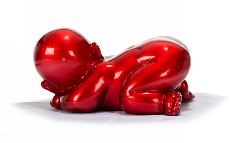 XD0052 Modern Red Baby Sleeping Sculpture