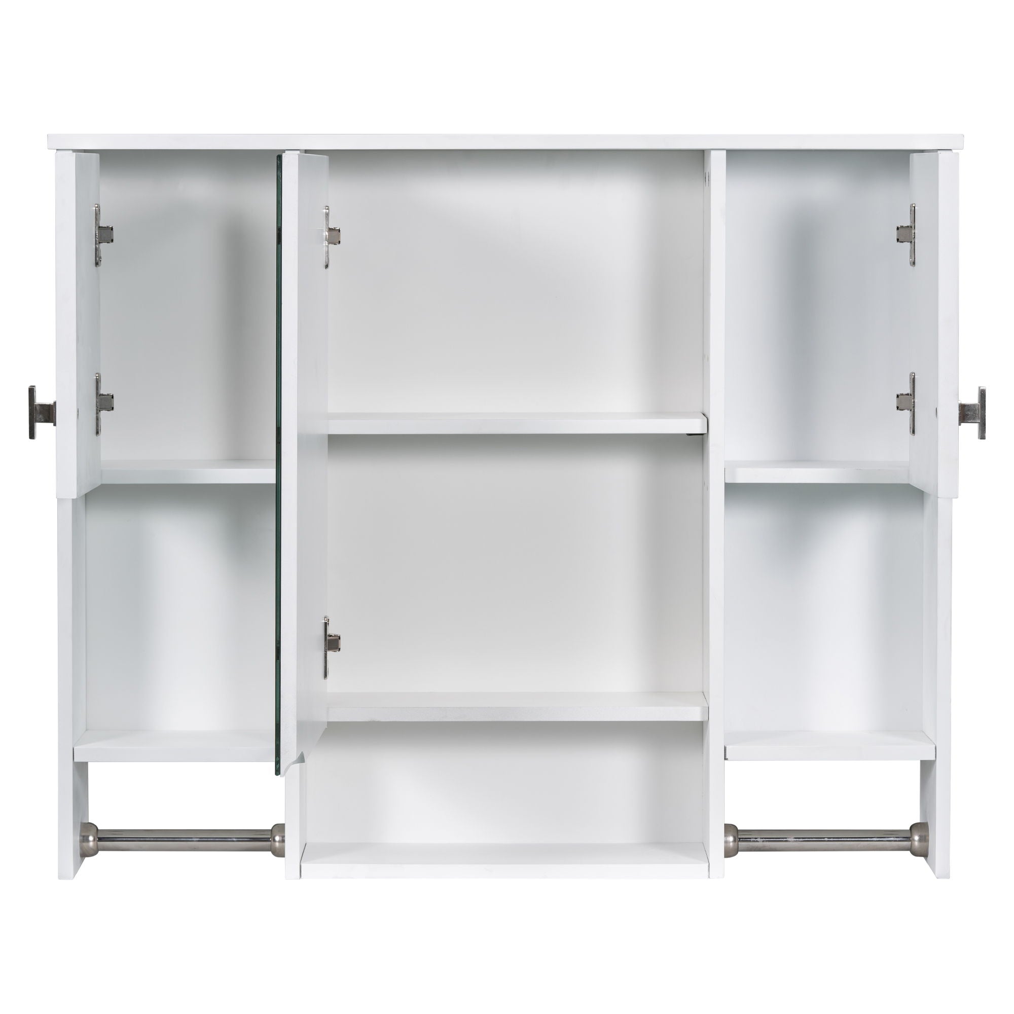 Wall Mounted Bathroom Storage Cabinet With Mirror, Medicine Cabinet With Towel Bar