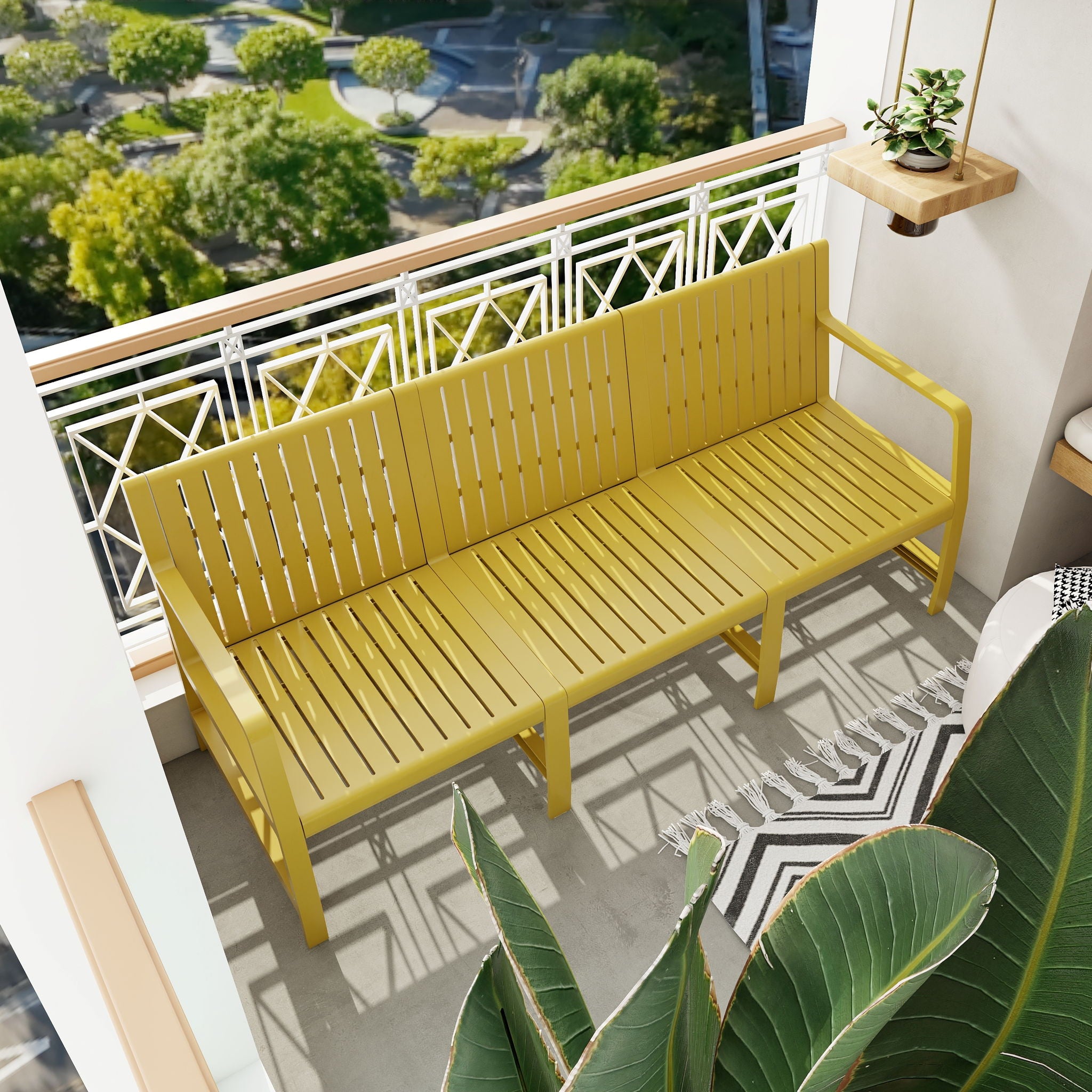 1 Piece Indoor / Outdoor 3 Seater Sofa, UV-Resistant, Waterproof And Durable