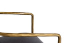 Modrest Baird - Modern Grey Velvet + Brass Counter Chair