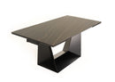 Modrest Baldwin - Modern Black Ceramic & Black Metal Extendable Dining Table