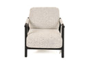 Modrest Balko - Modern Grey Fabric + Black Accent Chair