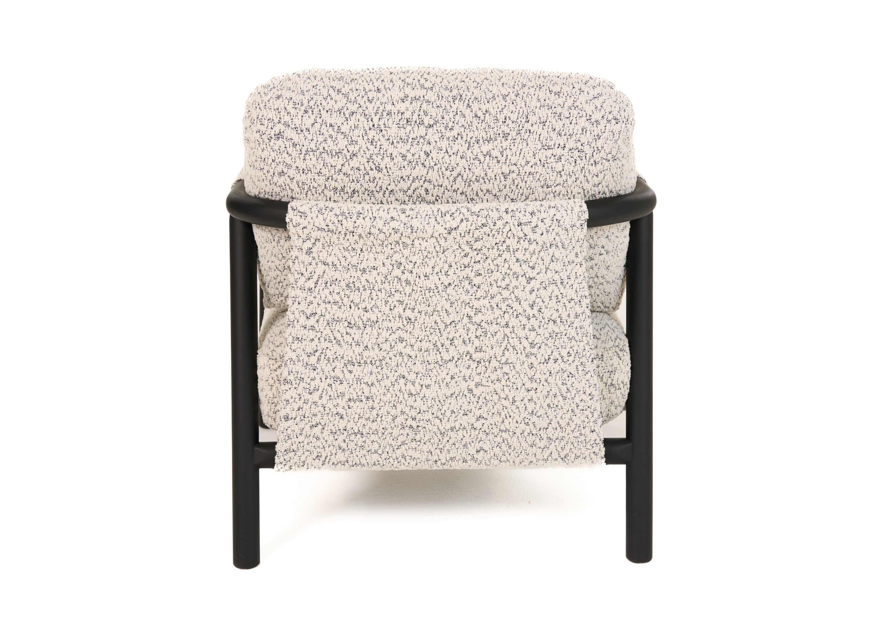 Modrest Balko - Modern Grey Fabric + Black Accent Chair