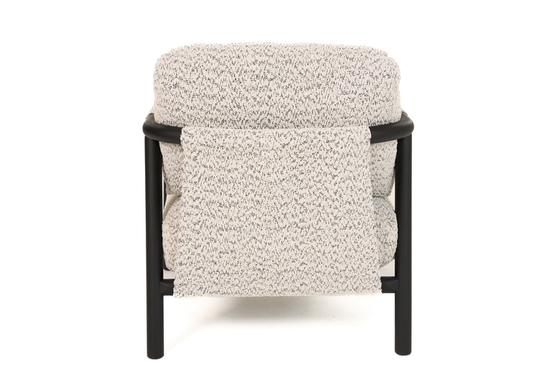 Modrest Balko - Modern Grey Fabric + Black Accent Chair