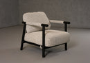 Modrest Balko - Modern Grey Fabric + Black Accent Chair