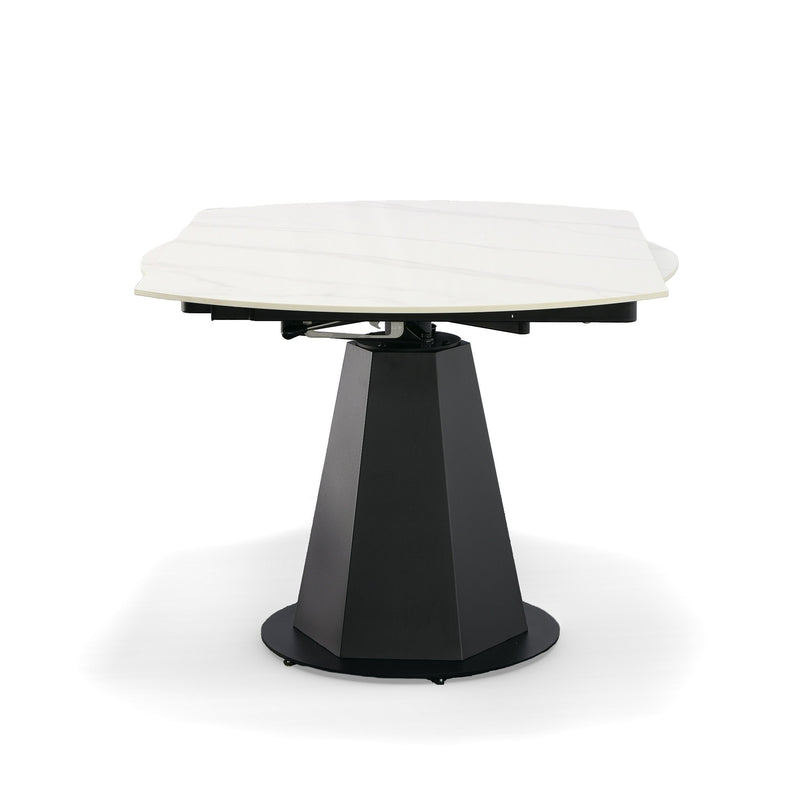 Modrest Barela - Modern Black and White Ceramic Extendable 35.5"/53" Dining Table