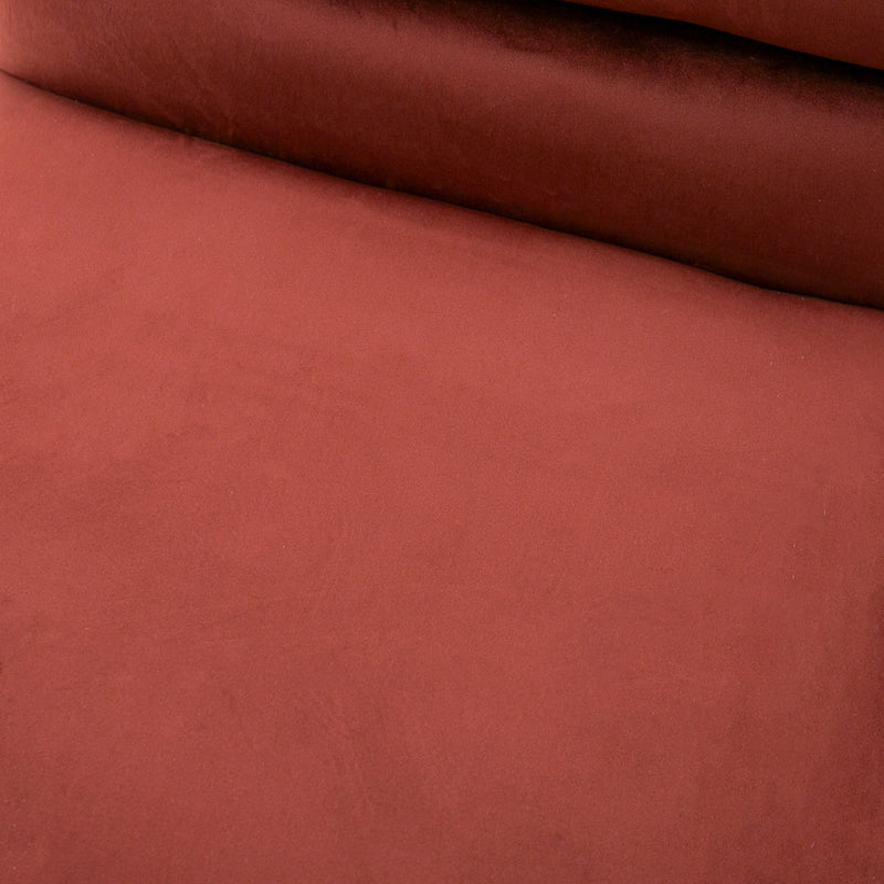 Modrest Barker - Modern Red & Brush Gold Dining Chair (set of 2)