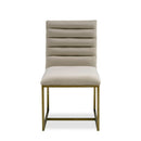 Modrest Barker - Modern Beige & Brush Gold Dining Chair (Set of 2)
