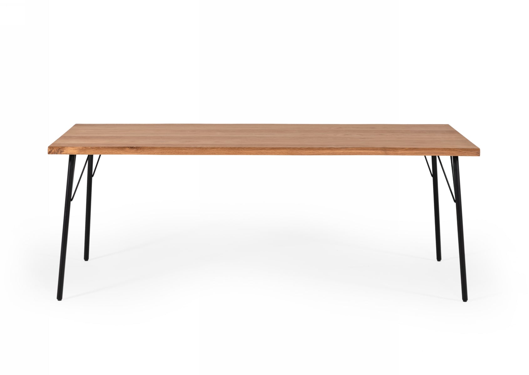 Modrest Barnum - Industrial Oak and Black Iron Live Edge Dining Table