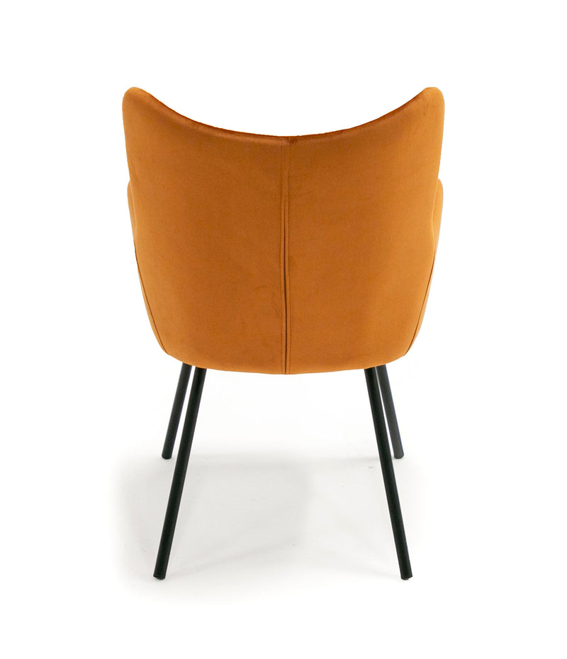 Modrest Barrett - Modern Orange & Black Dining Chair