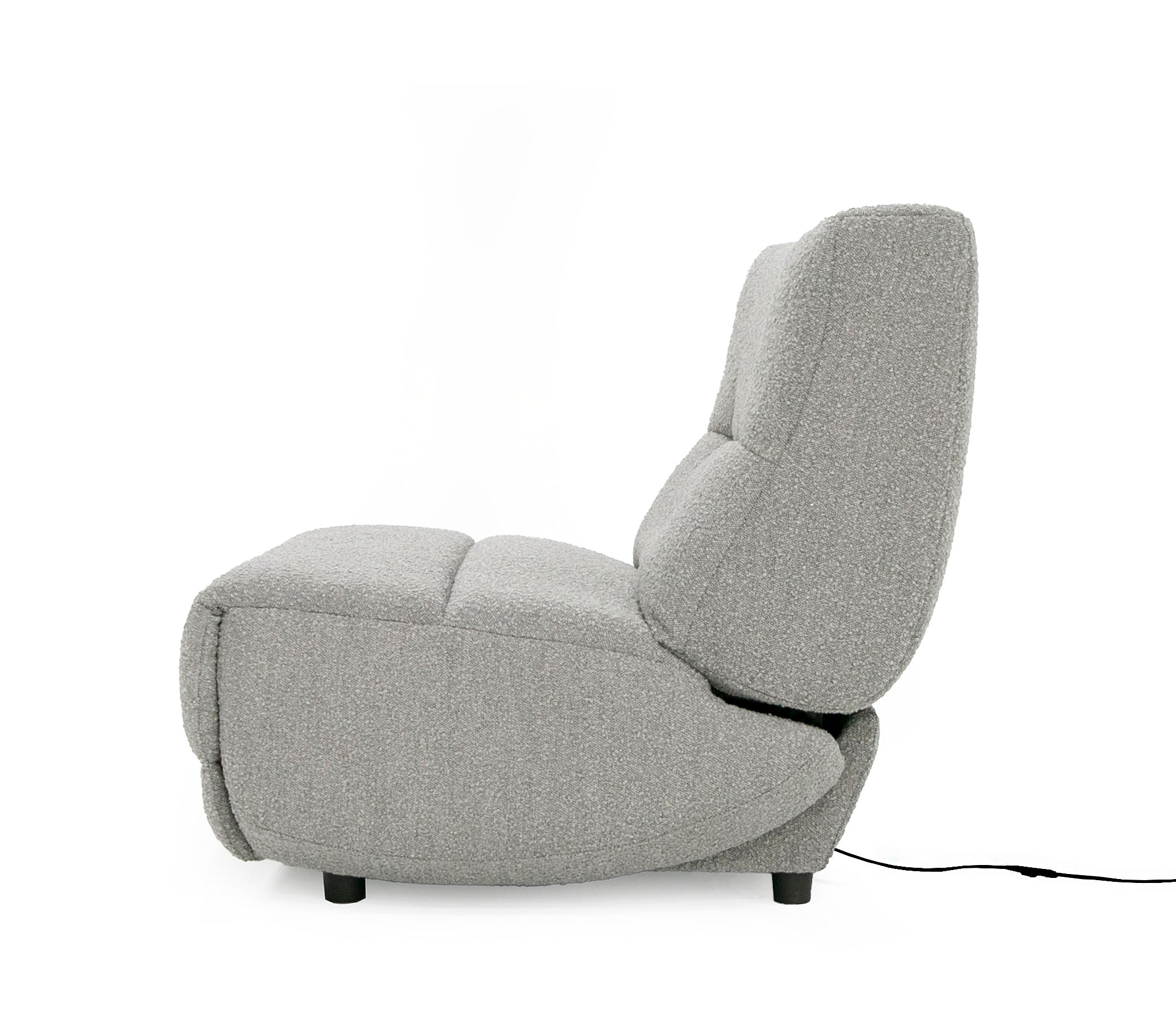 Divani Casa Basil - Modern Grey Fabric Large Electric Recliner Chair