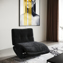 Divani Casa Basil - Modern Dark Grey Fabric Small Sofa With 3 Electric Recliners