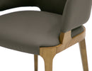 Modrest Baskin Brown and Walnut Arm Dining Chair
