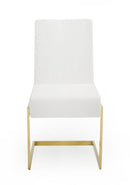 Modrest Batavia - Modern White & Gold Dining Chair (Set of 2)