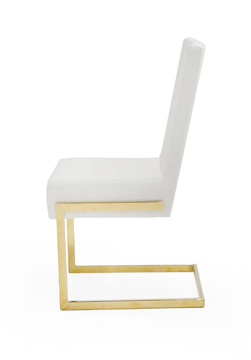Modrest Batavia - Modern White & Gold Dining Chair (Set of 2)