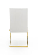 Modrest Batavia - Modern White & Gold Dining Chair (Set of 2)