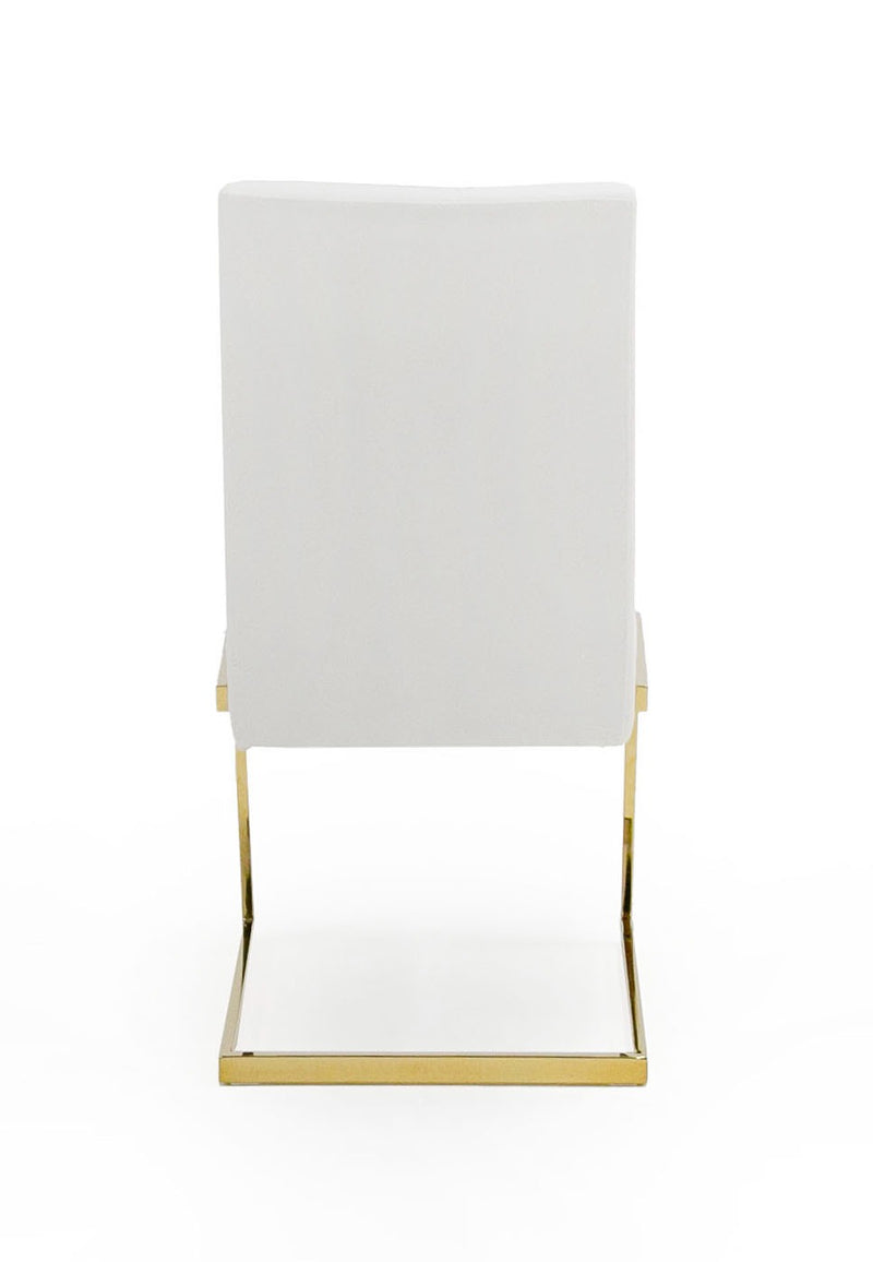 Modrest Batavia - Modern White & Gold Dining Chair (Set of 2)