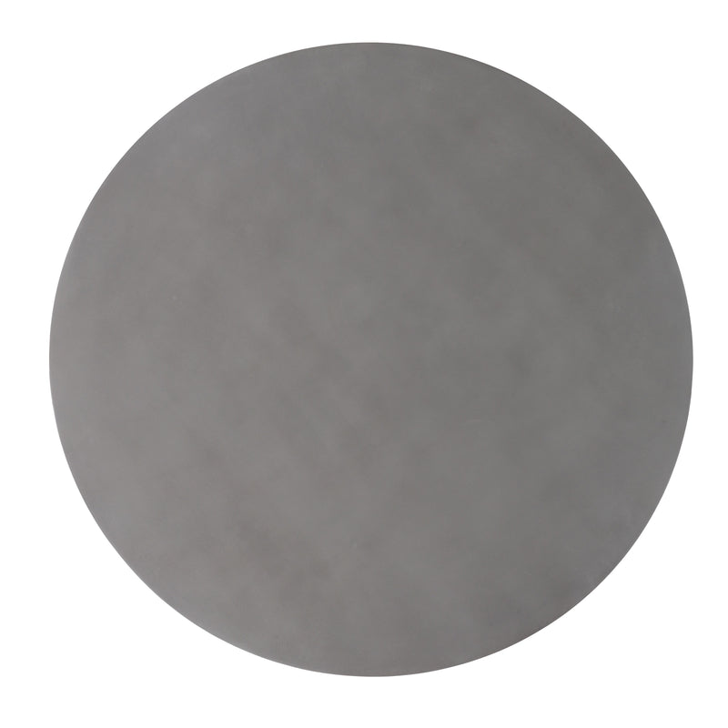 Modrest Bateman - Modern Faux Concrete + Walnut Round Dining Table