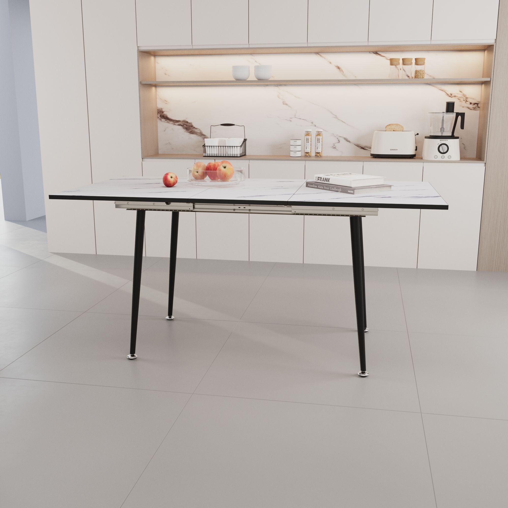 Modern Extendable Dining Table And Chair Set