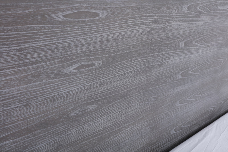 Modrest Charlene Modern Grey Elm & Stainless Steel Bed