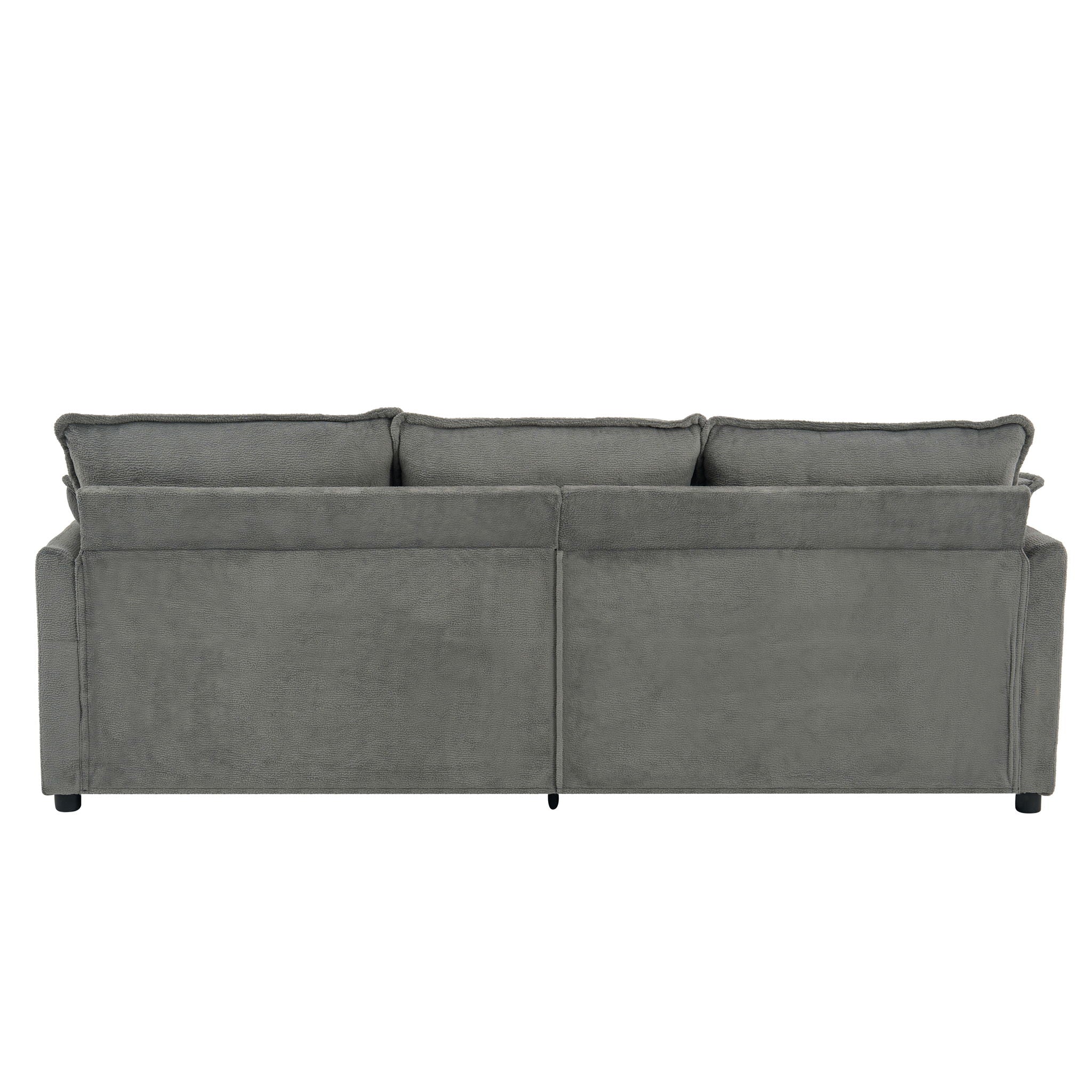 Modern 3 Seater Sofa With Side Storage Pockets For Living Room