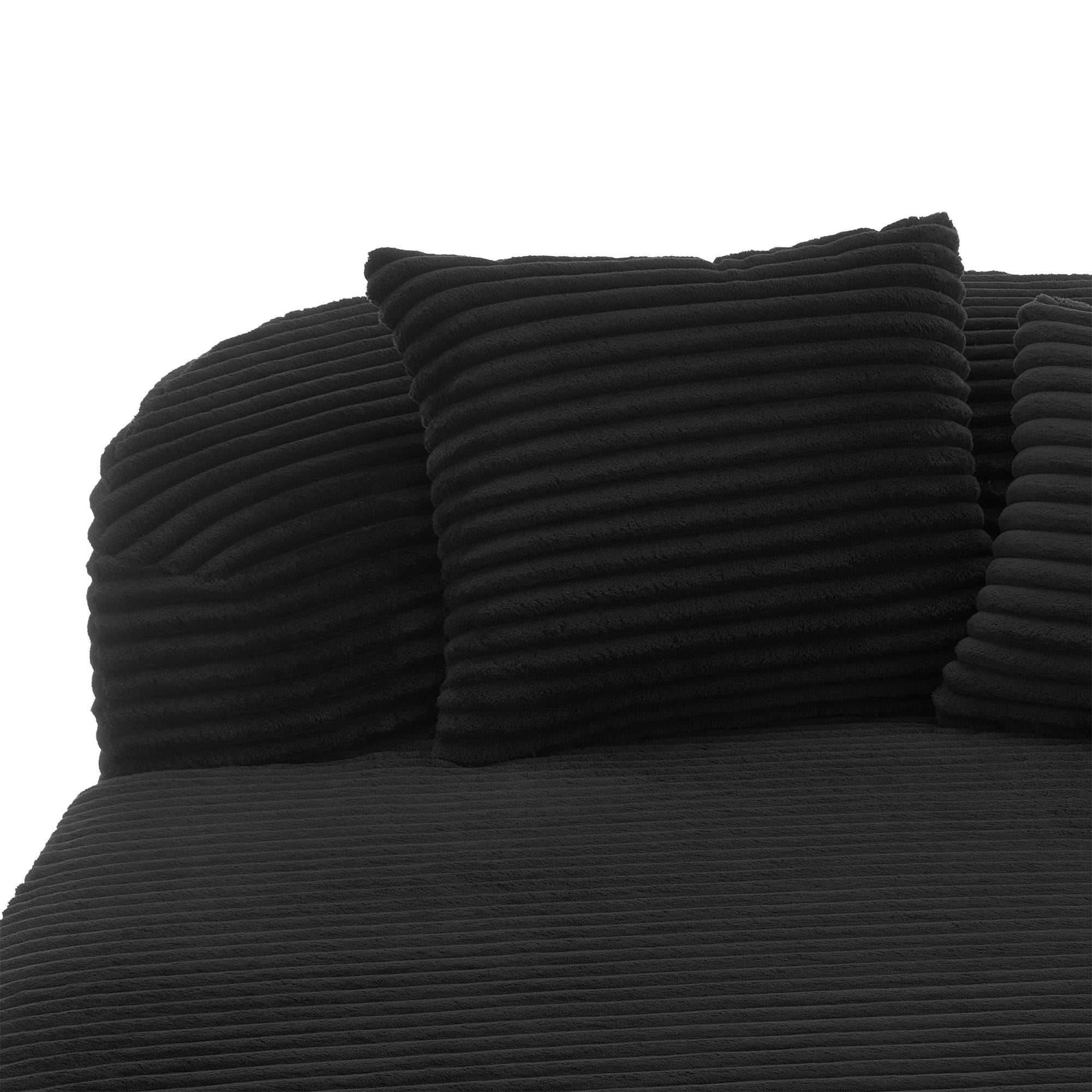 Modern Chaise Lounge Sofa Boneless Couch With Supportive Pillows