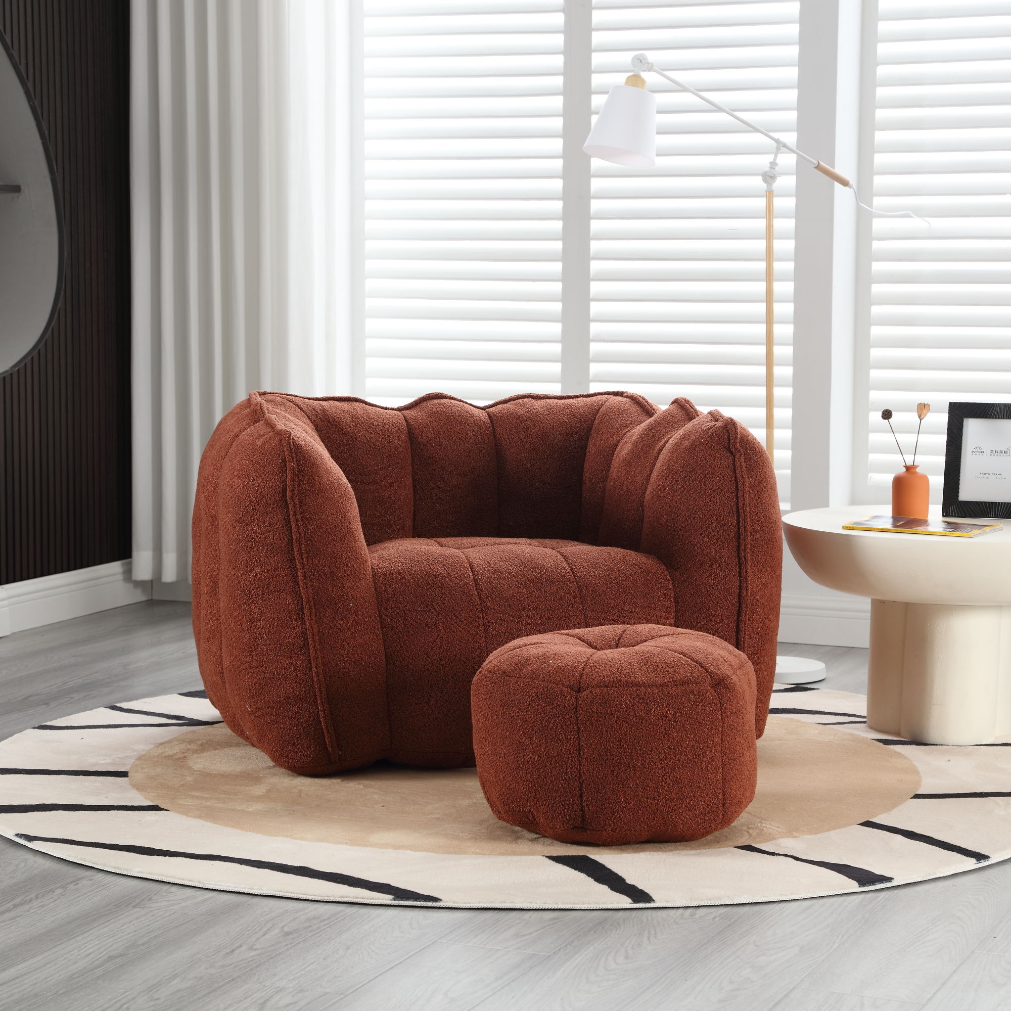 Soft Bean Bag Chair With High Resilient Foam
