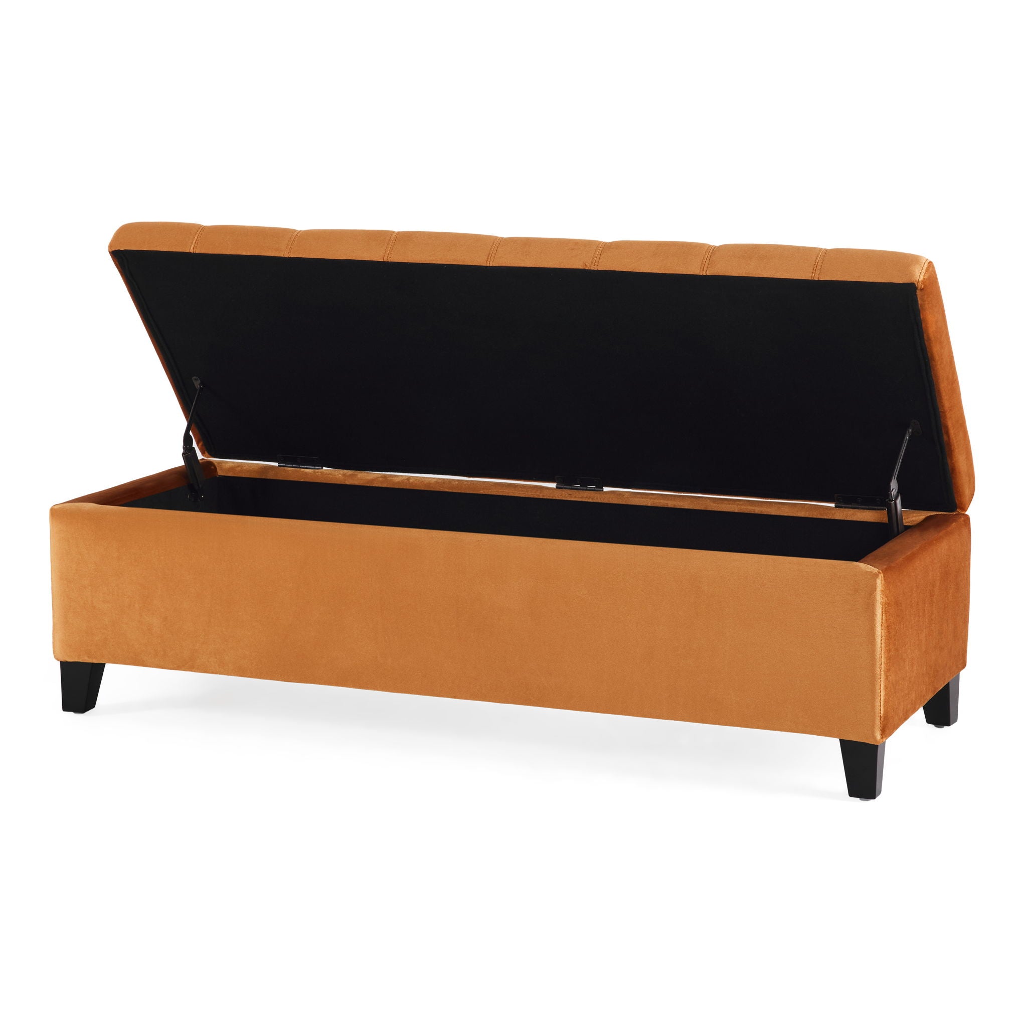 Wendover - Elegant Tufted Storage Bench With Lift-Up Top And Birch Wood Legs