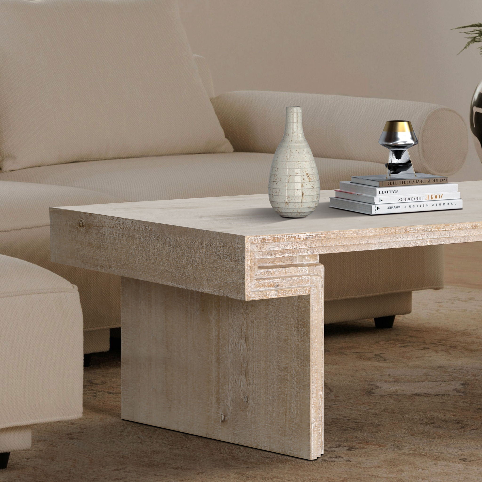 American Vintage Industrial Coffee Table, Double Tier Design