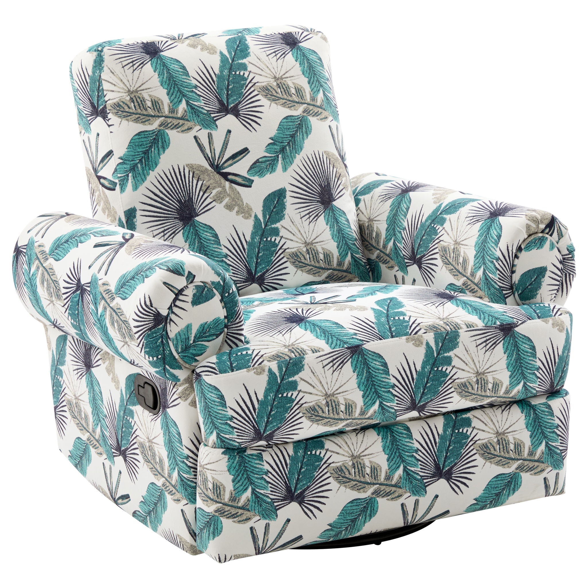 Manual Swivel Recliner Rocker Chair With Adjustable Backrest
