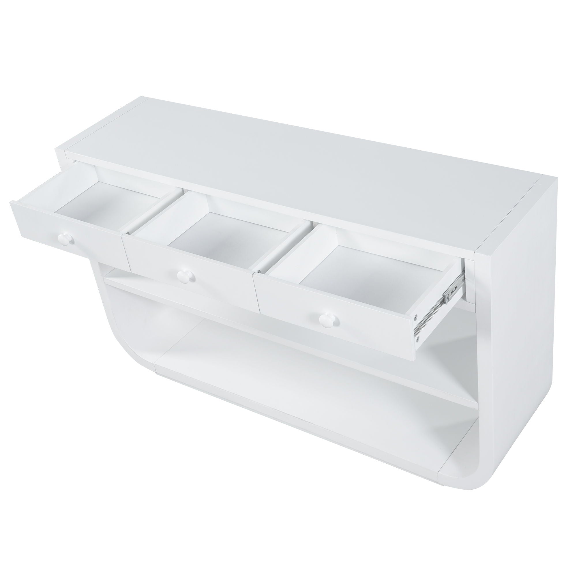 Console Table With 3 Soft Close Drawers & 2 Open Shelves