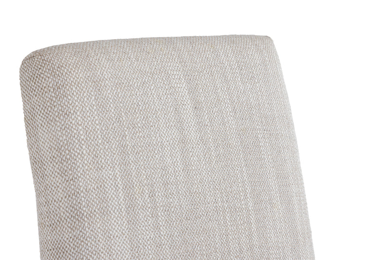 Modrest Beasley - Modern Off-White Linen + Brass Dining Chair