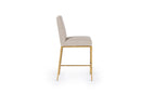 Modrest Beasley - Modern Beige Linen + Brass Counter Chair
