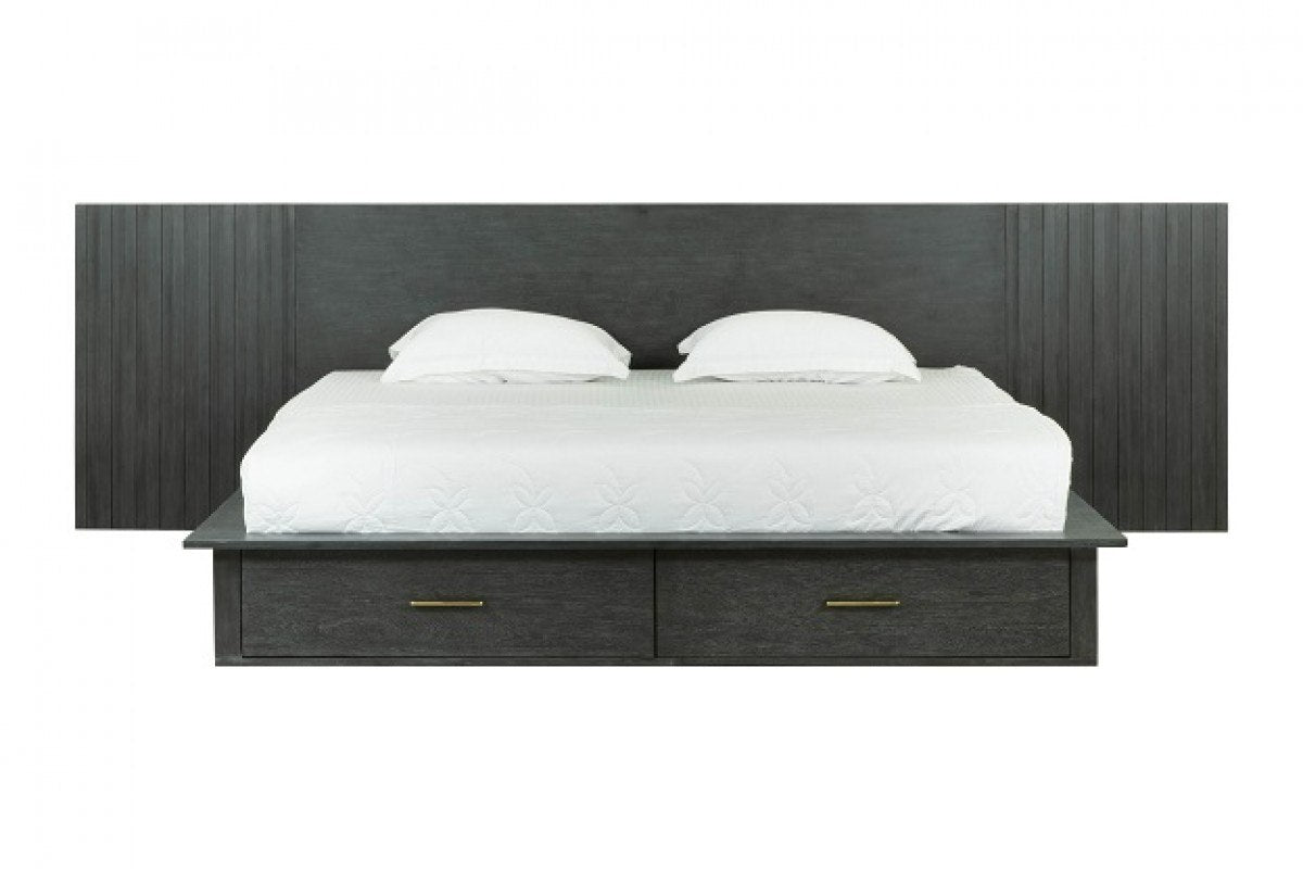 Modrest Manchester- Contemporary Dark Grey 4-Piece Bedroom Set