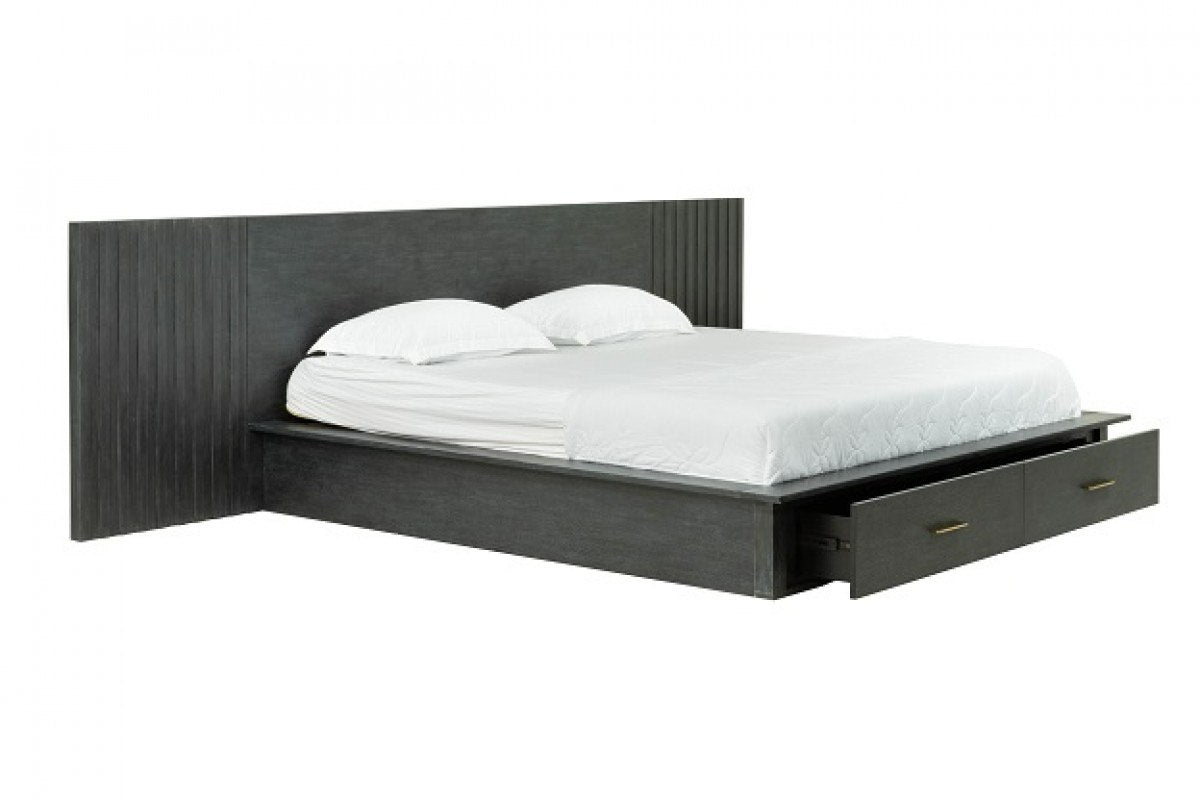 Modrest Manchester- Contemporary Dark Grey 4-Piece Bedroom Set