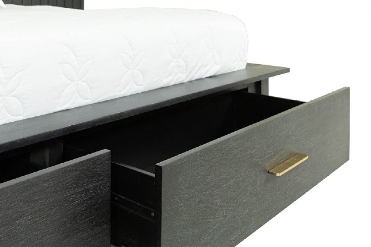 Modrest Manchester- Contemporary Dark Grey Bedroom Set