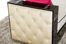 A&X Bellagio Transitional Black Crocodile and Beige Fabric Chaise