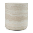 Modrest Benji - Modern Faux Travertine Round End Table