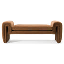 Divani Casa Bentley - Modern Brown Velvet Bench