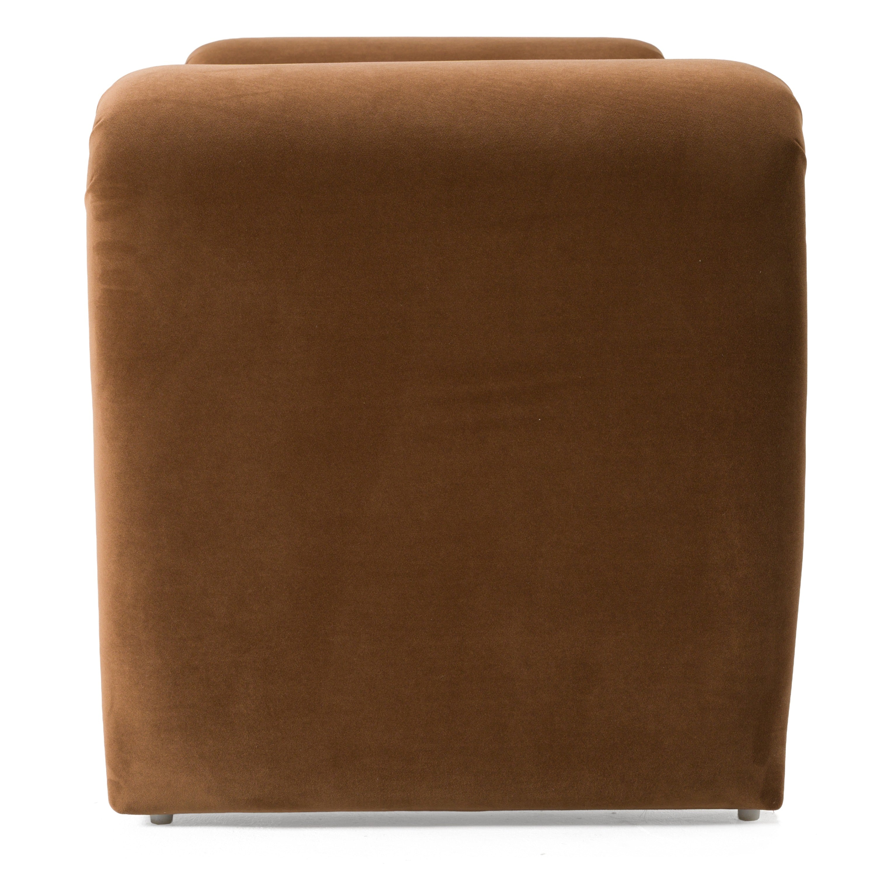Divani Casa Bentley - Modern Brown Velvet Bench