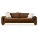 Divani Casa Bentley - Modern Brown Velvet Sofa