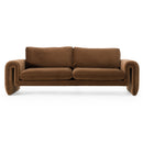 Divani Casa Bentley - Modern Brown Velvet Sofa