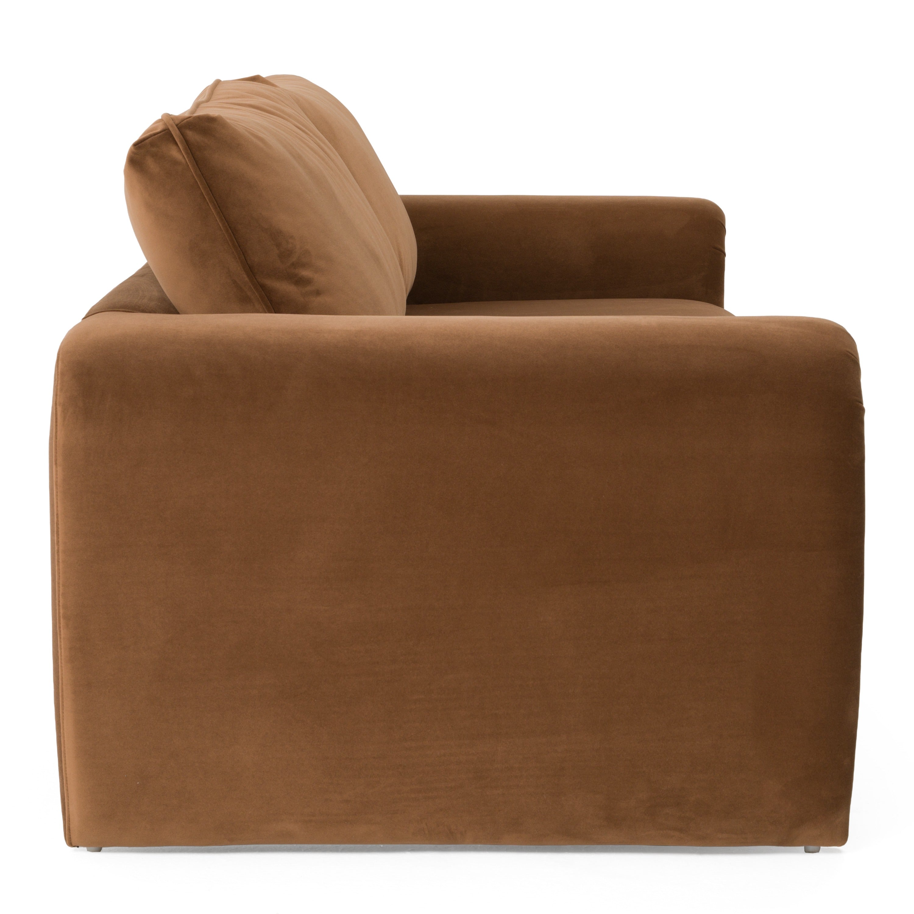 Divani Casa Bentley - Modern Brown Velvet Sofa