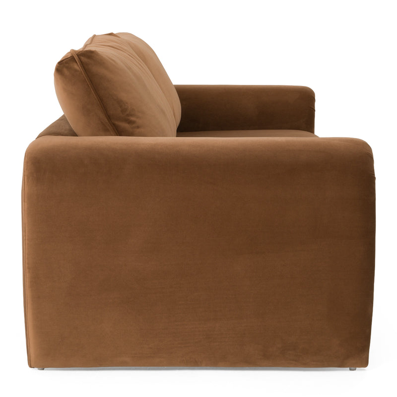 Divani Casa Bentley - Modern Brown Velvet Sofa
