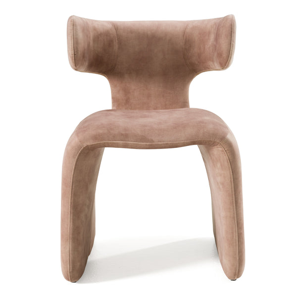 Modrest Bergman - Modern Light Brown Velvet Dining Chair