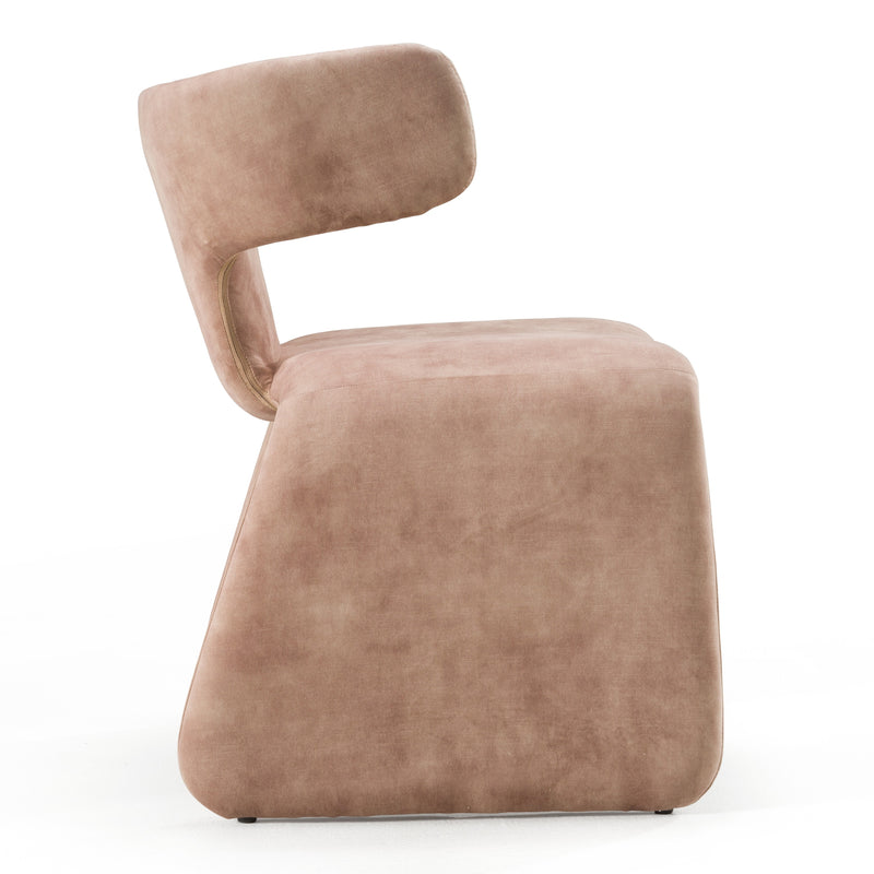 Modrest Bergman - Modern Light Brown Velvet Dining Chair