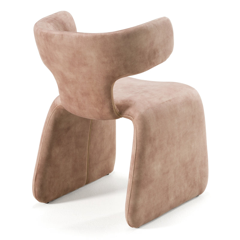 Modrest Bergman - Modern Light Brown Velvet Dining Chair